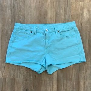 Madewell Tiffany Blue Denim Shorts